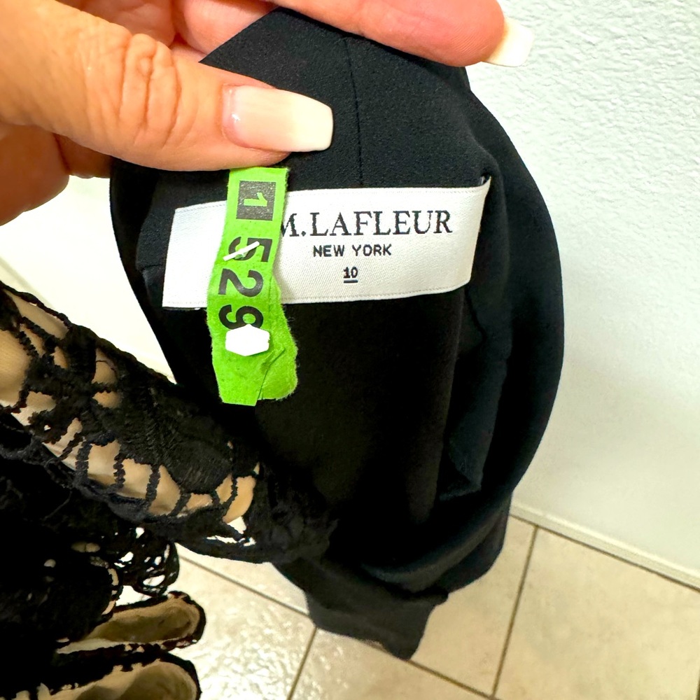 MM Lafleur size 10 side zip black dress.
